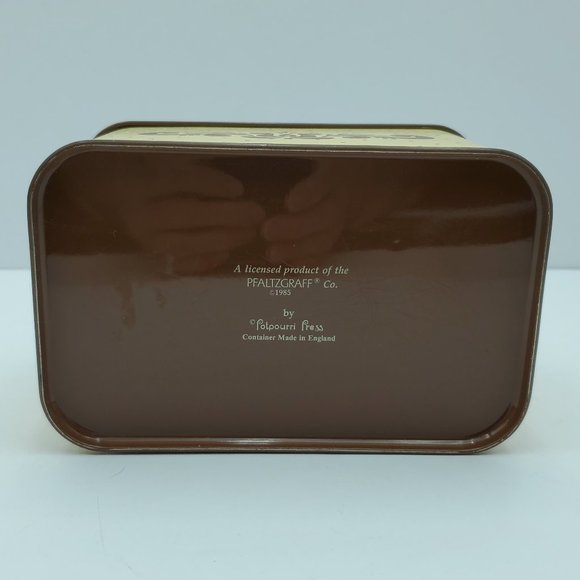 Pfaltzgraff Village Metal Recipe Card Holder Tin Box Cookie Candy Tea Tin - Picture 7 of 8